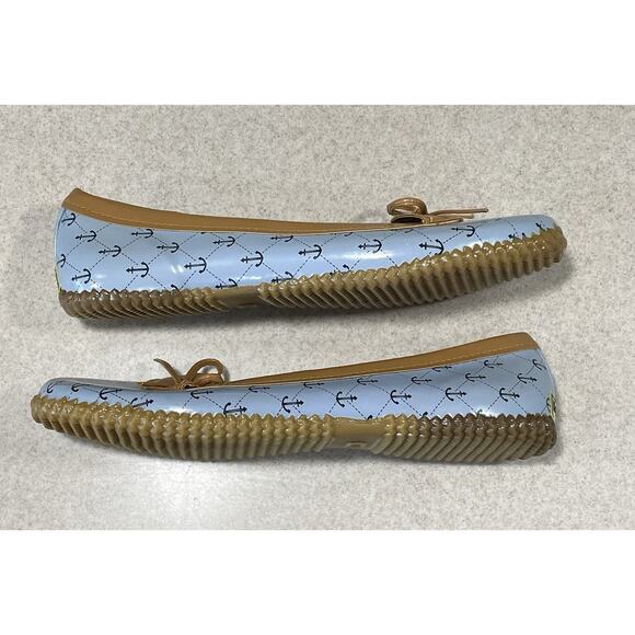 Western Chief Women's Anchors Away Skimmers Slip On Flats Blue & Tan Size 10 - Picture 6 of 9